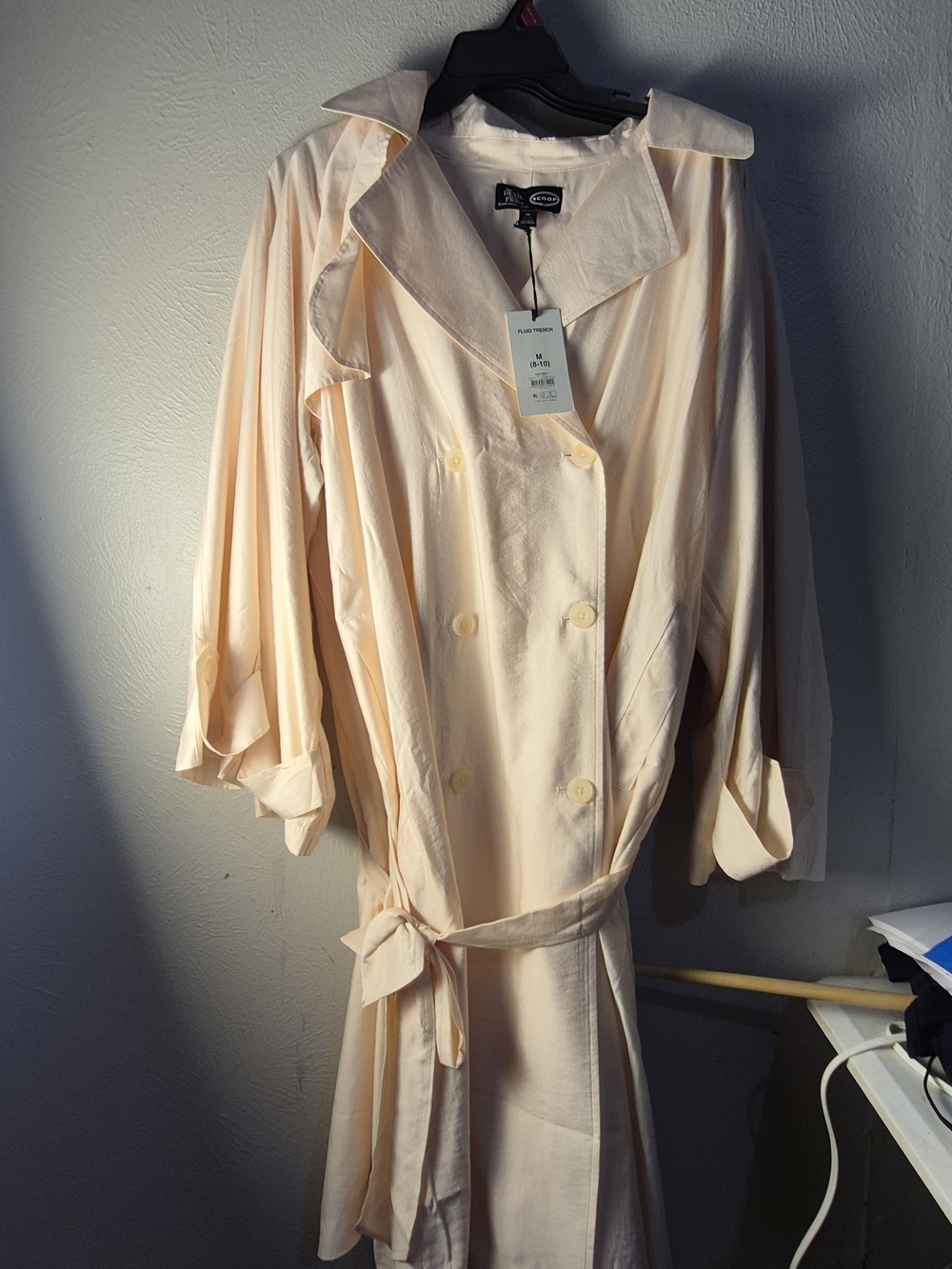 Women's Lightweight Double-Breasted Robe — Cream